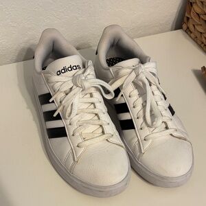 Adidas White and Black Court Sneakers Women’s